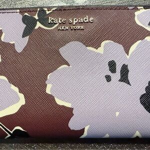 Kate Spade Floral Clutch - Burgundy and Black